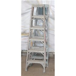 PAIR OF 6FT METAL LADDERS