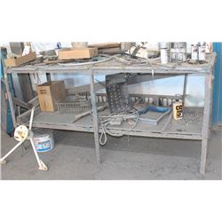 METAL 2 TIER WORK BENCH 92" X 38" X 45"