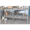 Image 1 : METAL 2 TIER WORK BENCH 92" X 38" X 45"
