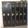 Image 1 : 6 BLACK LOCKERS 74" X 18" X 76"
