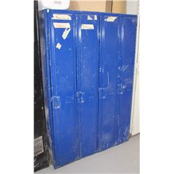 4 BLUE LOCKERS 48" X 18" X 72"