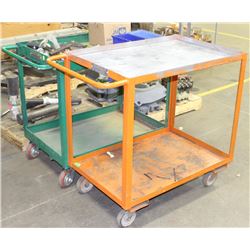 LOT OF 2 ROLLING CARTS APPROX. 36" X 24" X 36"