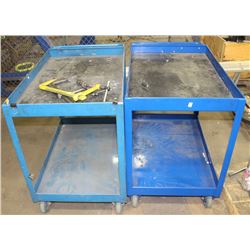 LOT OF 2 ROLLING CARTS APPROX. 36" X 24" X 36"