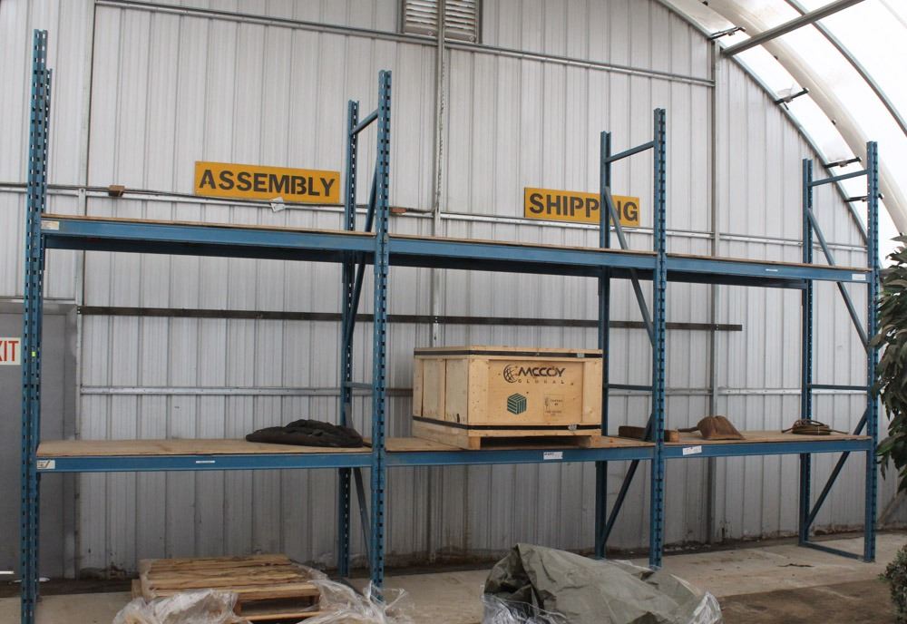 3 SECTIONS OF 2 TIER PALLET RACKING