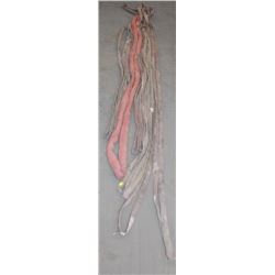 NINE ASSORTED POLYESTER ROUND SLINGS