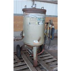 CLEMCO 6 CU. FT. SAND BLAST MACHINE ON WHEELS
