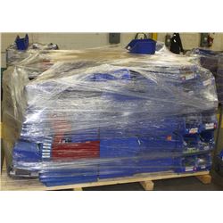 LARGE PALLET OF ASSORTED BLUE PLASTIC PARTS BINS