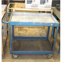 PAIR OF METAL ROLLING CARTS APPROX 36" X 24" X 36"