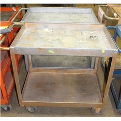 PAIR OF METAL ROLLING CARTS APPROX 36" X 24" X 36"