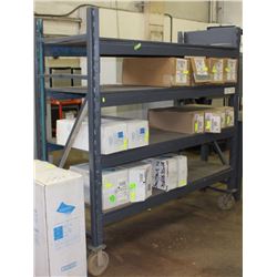 LARGE 4 TIER ROLLING SHELVING UNIT 80" X 32" X 80"