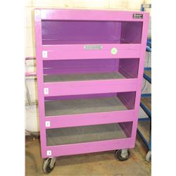 5 TIER METAL ROLLING CART 36" X 24" X 59"