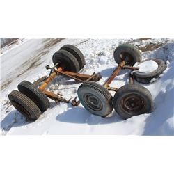 LOT OF ASSORTED AXLES AND TIRES