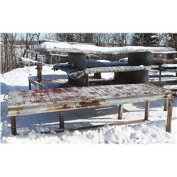 LOT OF 5 ASSORTED PAINTING/BLASTING TABLES