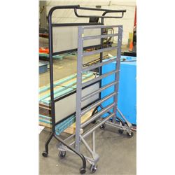LOT OF 2 ROLLING DISPLAY RACKS