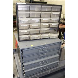 LOT OF 2 PARTS BINS WITH CONTENTS