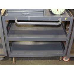 3 TIER METAL ROLLING CART 36" X 24" X 34"