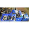 Image 1 : SHELF OF BLUE BINS WITH CONTENTS INCLUDING LARGE