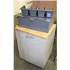 Image 1 : WOOD TOP METAL ROLLING CABINET WITH METAL BIN