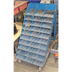 ROLLING METAL PARTS SHELF 25" X 34" X 41"
