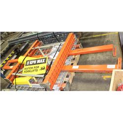 SINGLE SECTION OF 4 FOOT HIGH PALLET RACKING