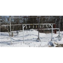 LOT OF 2 METAL HANGING RACKS