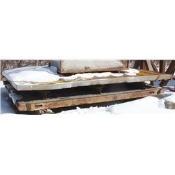 LOT OF 2 STEEL SKID PLATES 12FT X 8FT