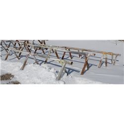 LOT OF FOUR 14FT STEEL STANDS