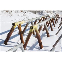 LOT OF FOUR 20FT STEEL STANDS