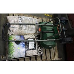 SCOTTS FERTILIZER SPREADER W/ 2 BAGS OF 25-10-12
