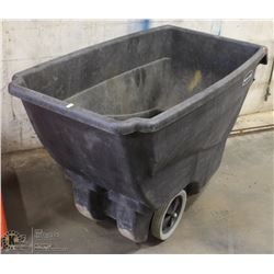 RUBBERMAID ROLLING PLASTIC GARBAGE BIN