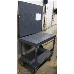 METAL ROLLING WORK BENCH 42" X 24" X 75"