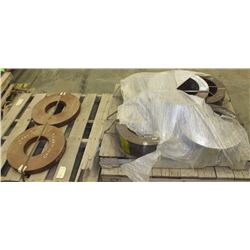 2 PALLETS OF LARGE STEEL DONUTS