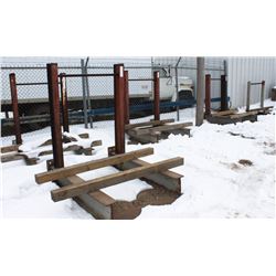 LOT OF 5 STEEL I-BEAM STANDS