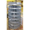 Image 1 : 8 TIER ROUND METAL ROTATING PARTS BIN, 36"X67"