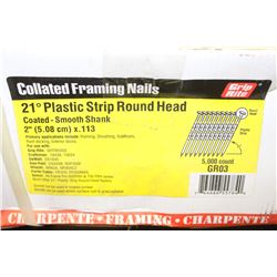 CASE OF 21 DEGREE 5000 COUNT COLLATED BRAD NAILS