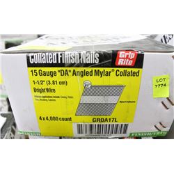 BOX OF GRIPRITE 15 GAUGE "DA" ANGLED MYLAR BRAD