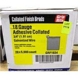 BOX OF GRIPRITE 18 GAUGE ADHESIVE COLLATED 3/4"