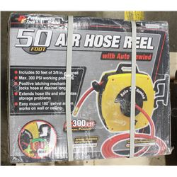50 FOOT AIR HOSE REEL WITH AUTO REWIND