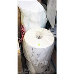 LOT OF 4 ROLLS OF 12" WHITE POLY TUBES, LENGTH