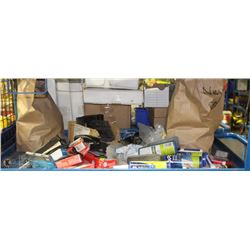 2 SHELVES FULL OF VARIOUS OFFICE SUPPLIES, INCLS