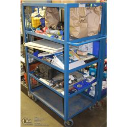 5 TIER ROLLING METAL CART 36X24X62