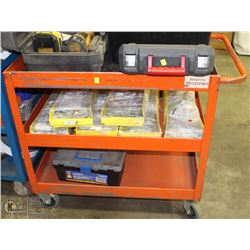 3 TIER METAL ROLLING CART, 36X24X35