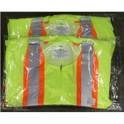 LOT OF 2 HI-VIS BIB OVERALLS SIZE SMALL