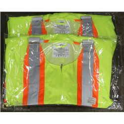 LOT OF 2 HI-VIS BIB OVERALLS SIZE XL