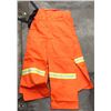 Image 1 : LOT OF 4 WATER RESITANT HI-VIS BIB OVERALLS, SIZE