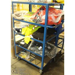 5 TIER ROLLING METAL CART, 36X24X62