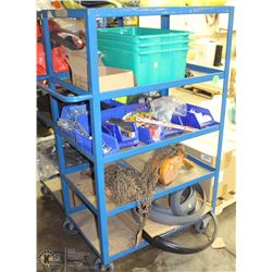 5 TIER ROLLING METAL CART, 36X24X62