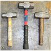 Image 1 : LOT OF 3 STEEL MINI SLEDGE HAMMERS