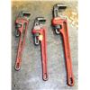 Image 1 : LOT OF 3 PIPE WRENCHES, TWO 14" & ONE 18"