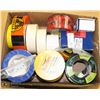 Image 1 : FLAT OF ASSORTED TAPE, INCLS CAUTION, DUCT & PAINT